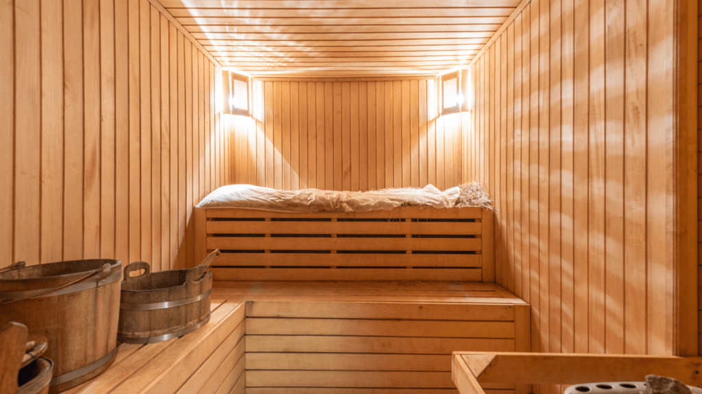 Interior of sauna