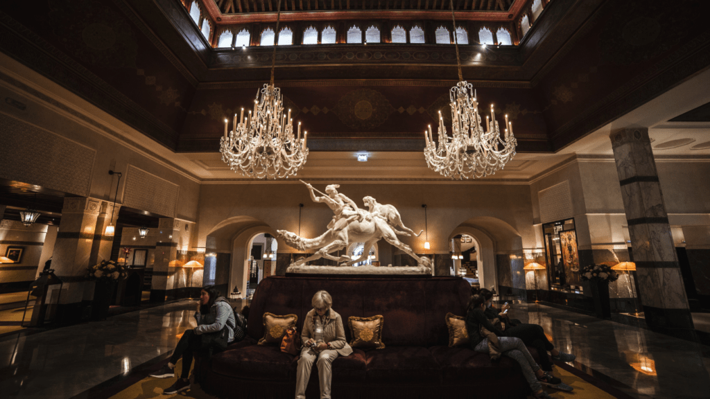 Lobby interior of a hotel