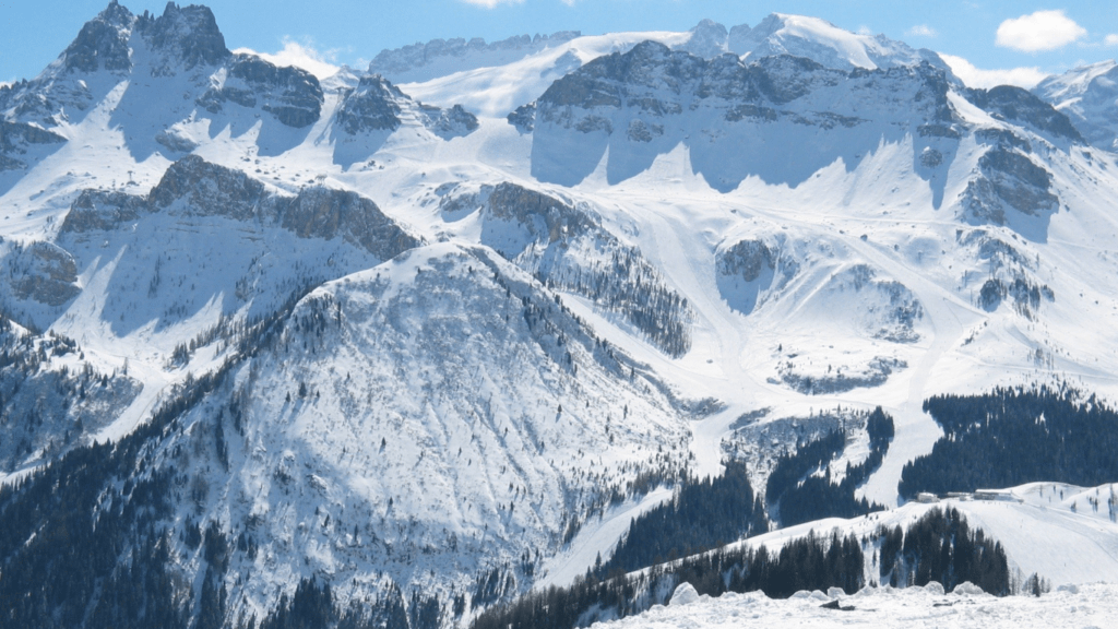 Scenic view of a snowy mountain