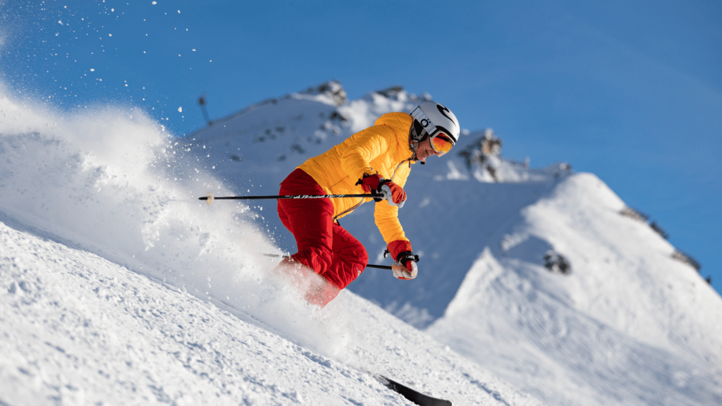 A guy skiing