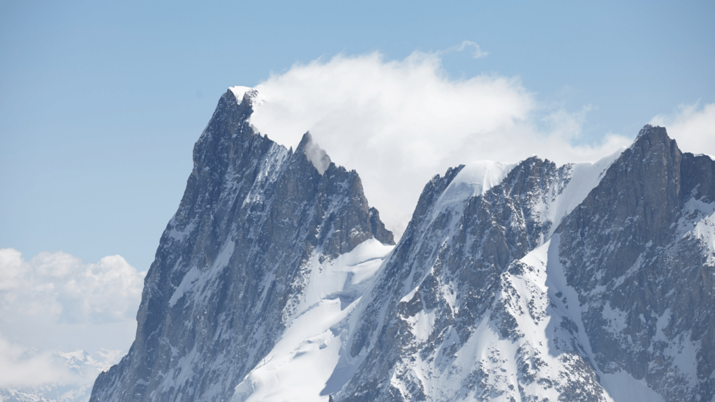 mountain covered with snow