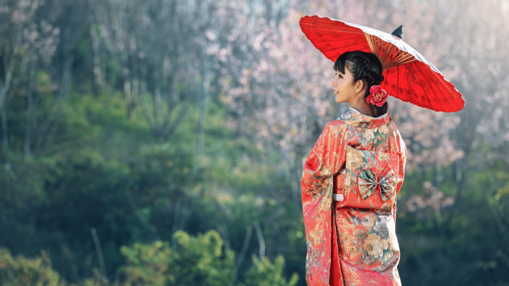 japanese woman in kimono