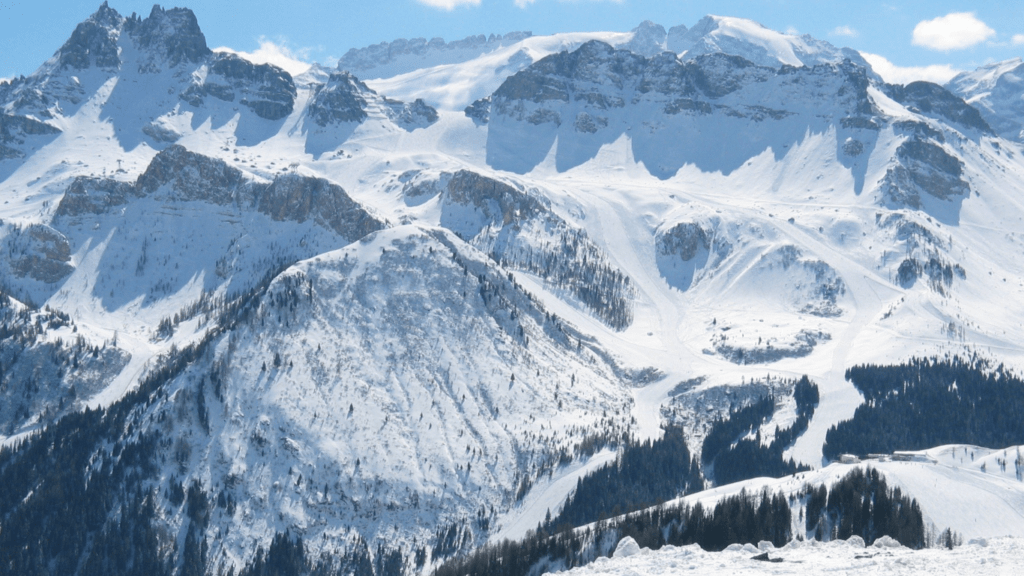 scenic view of a mountain covered with snow