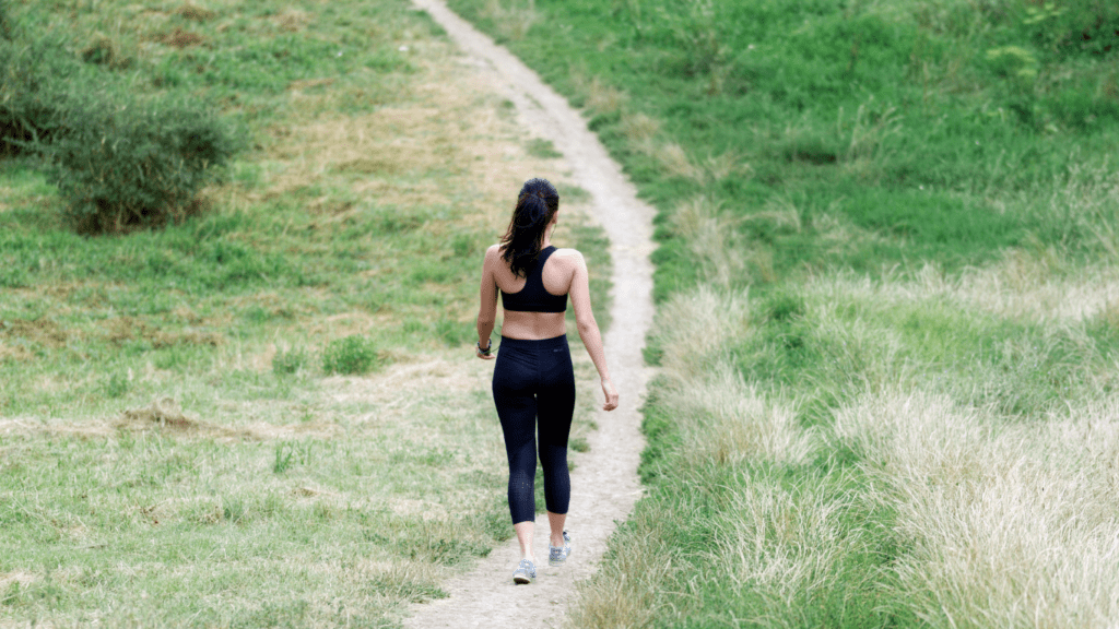 woman running off-road