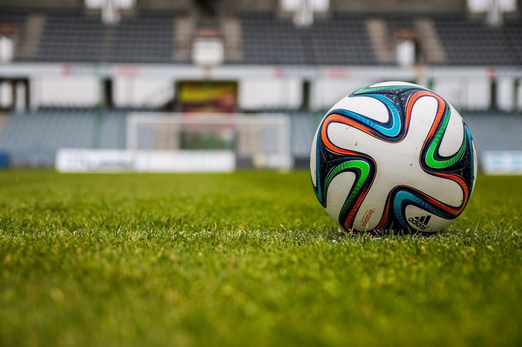 ball, soccer ball, soccer, football, stadium, nature, sport, football stadium, football field, field, soccer field, grass, game
