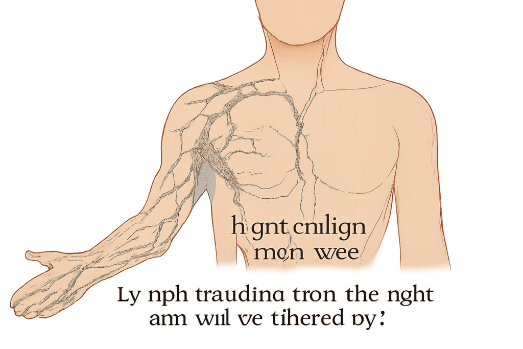 lymph traveling from the right arm will be filtered by: