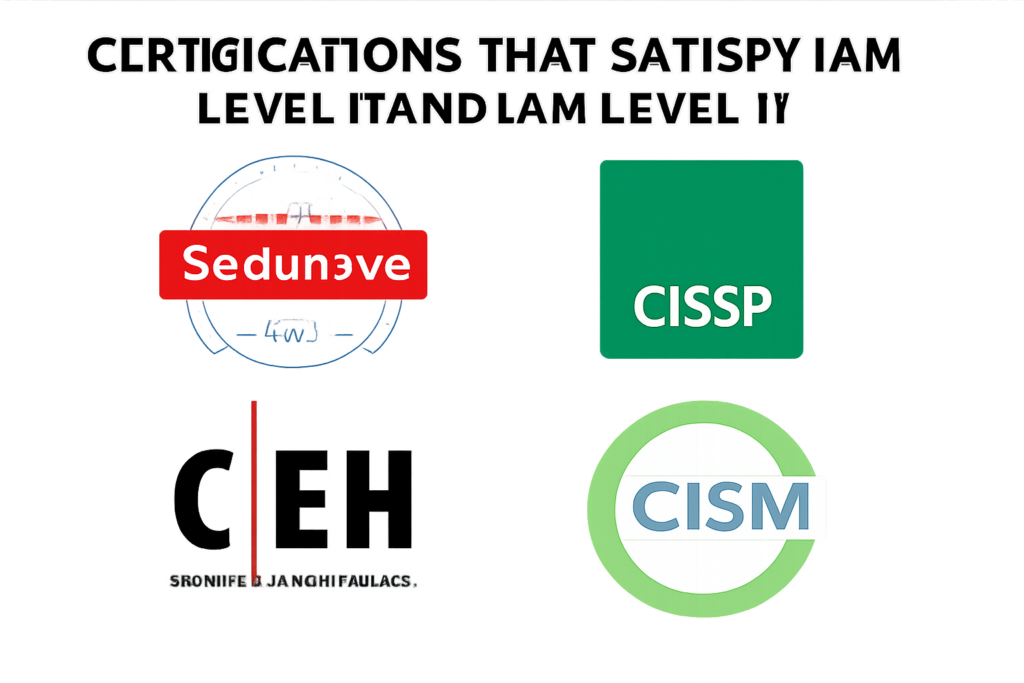 which of the following certifications would satisfy iam level ii and iam level iii?