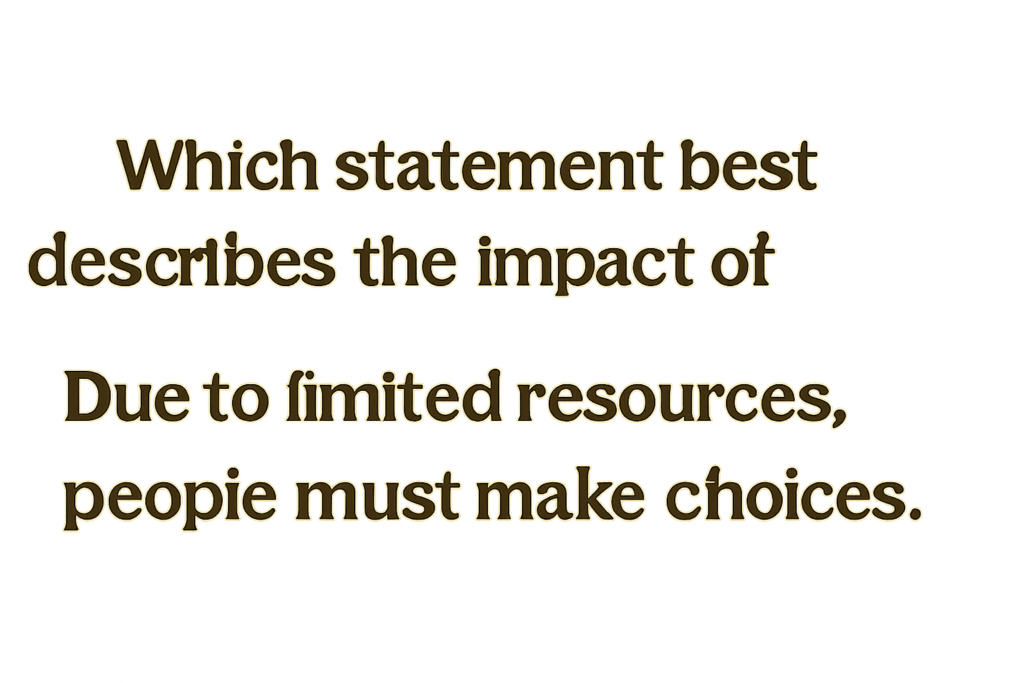 which statement best describes the impact of scarcity?