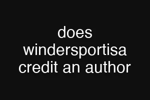 does windersportisa credit an author